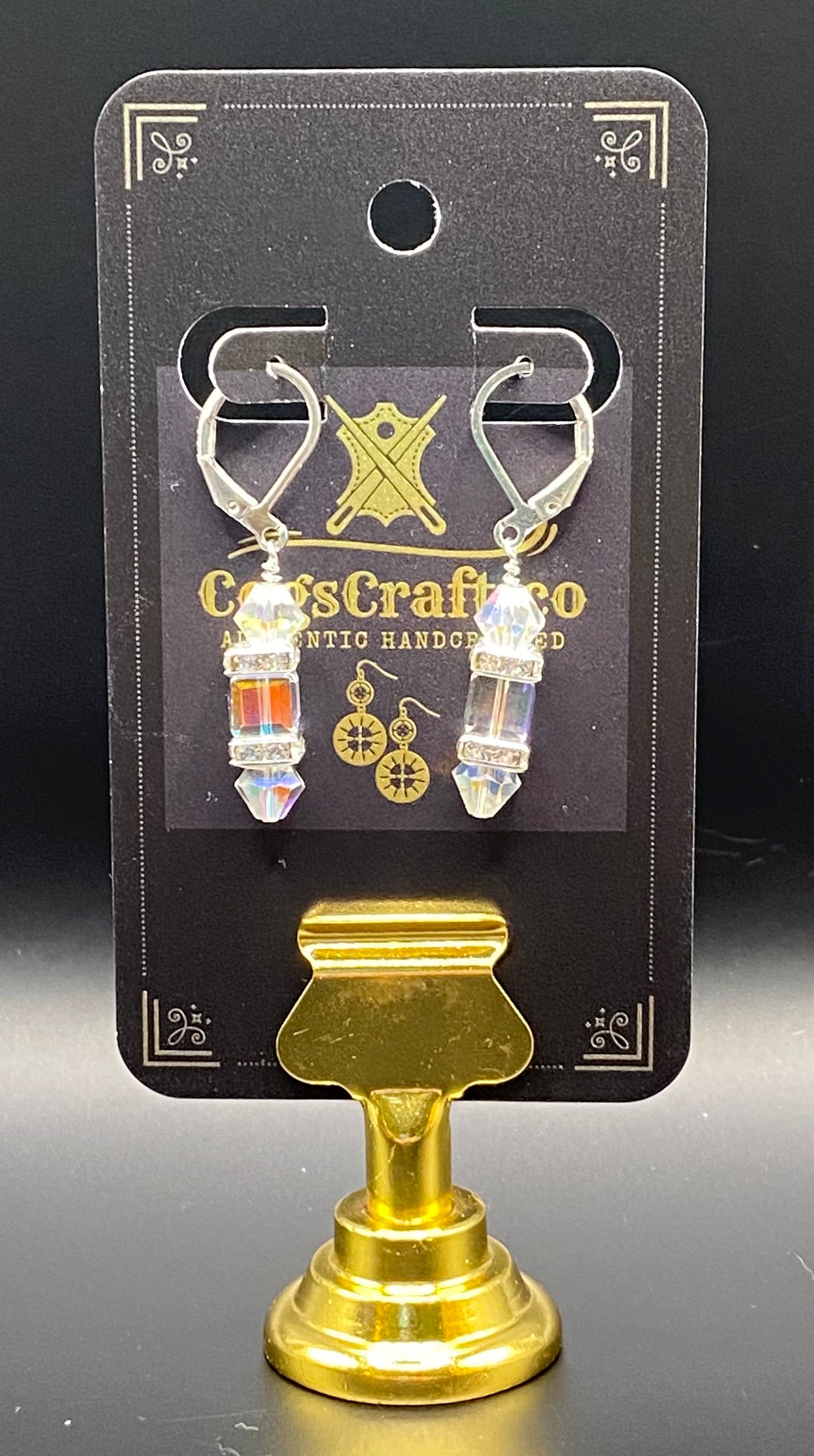 Czech Crystal .925 Sterling Silver Earrings