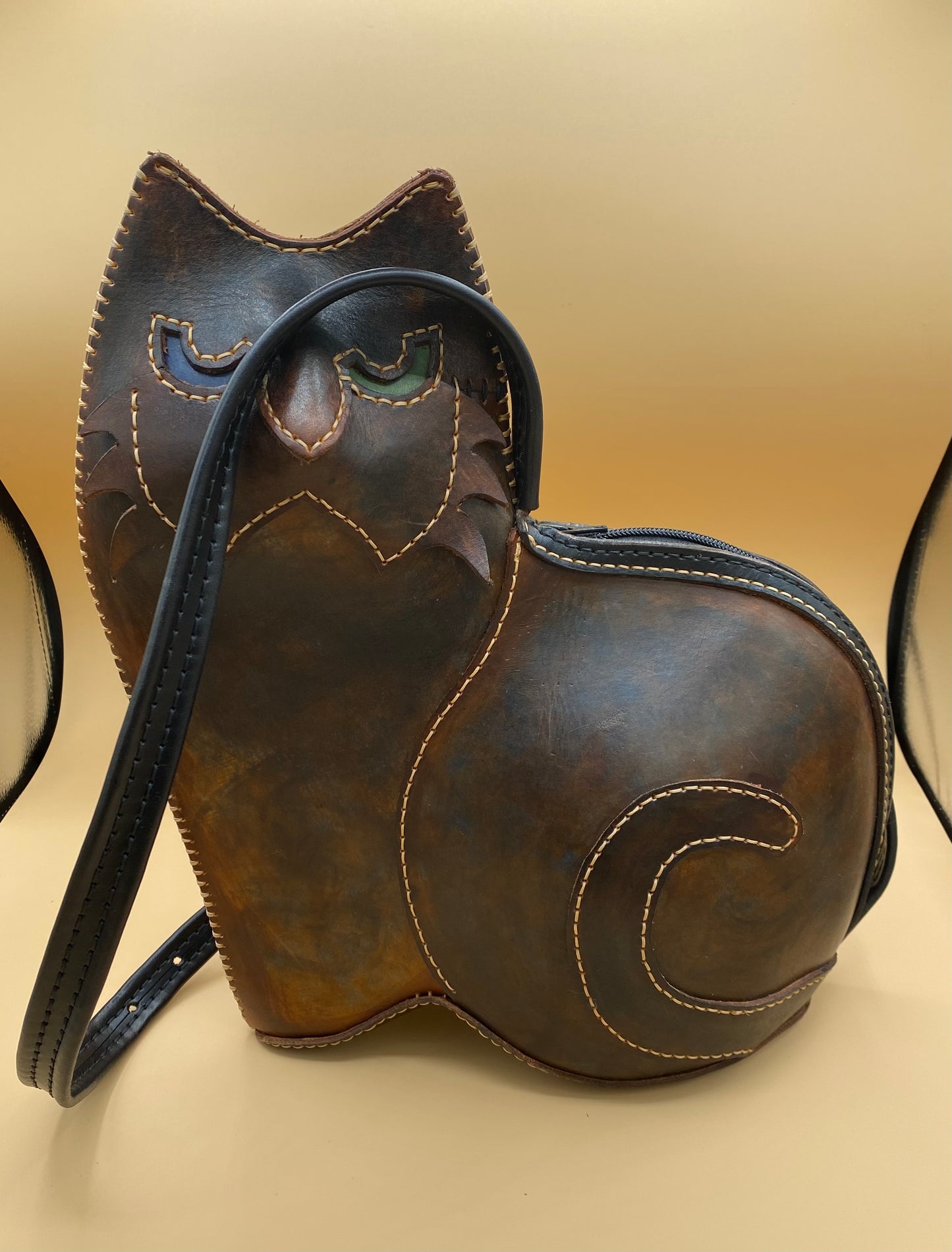 Mitzi Cat Medium Leather Crossbody Bag - Custom Order