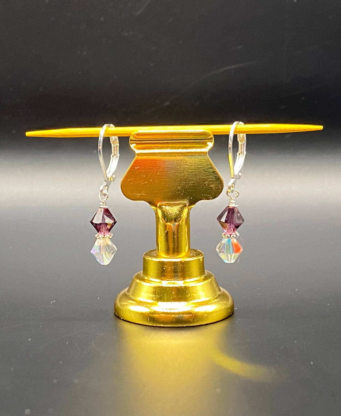 Birthstone Czech Crystal .925 Sterling Earrings