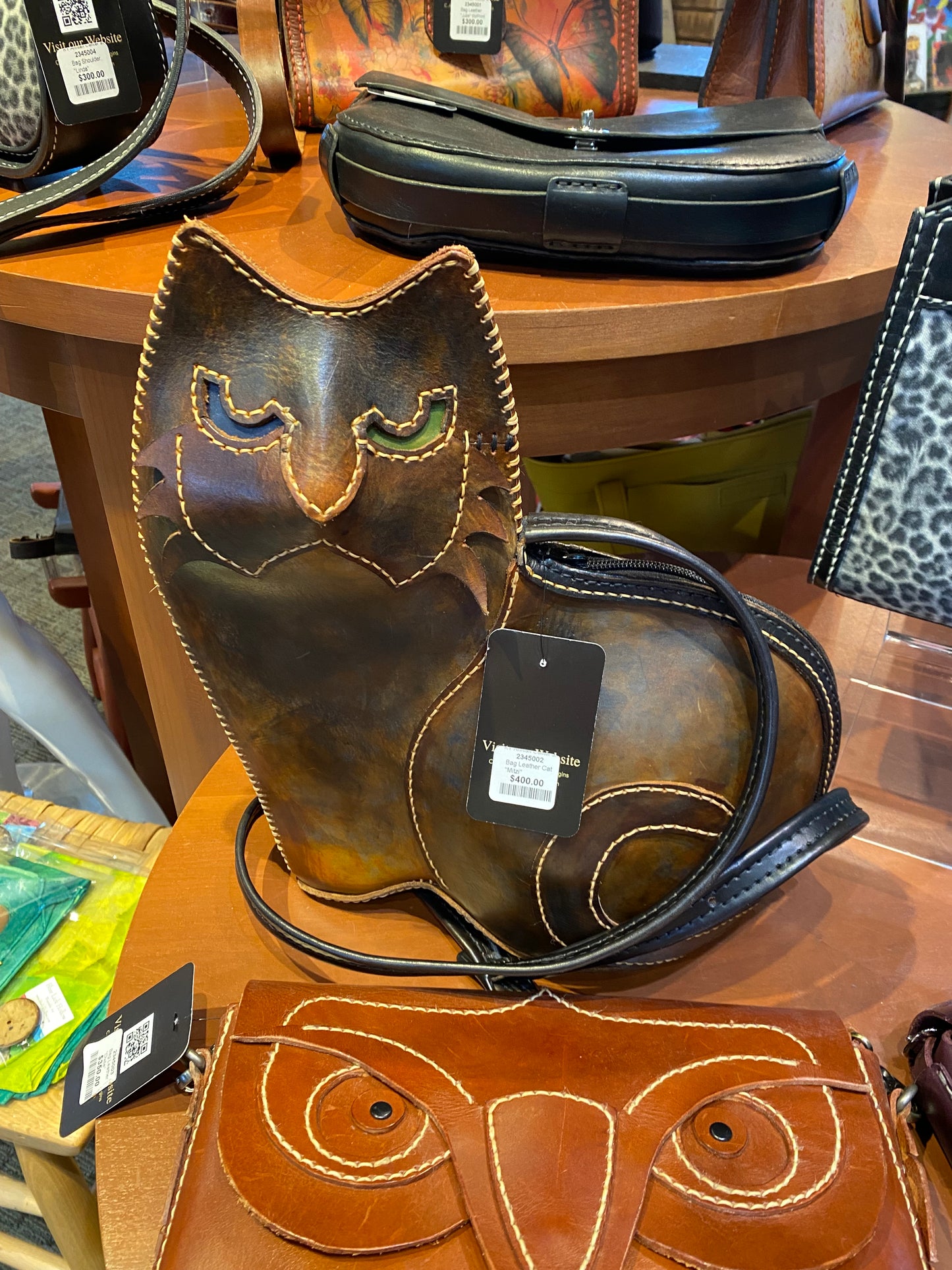 Mitzi Cat Medium Leather Crossbody Bag - Custom Order