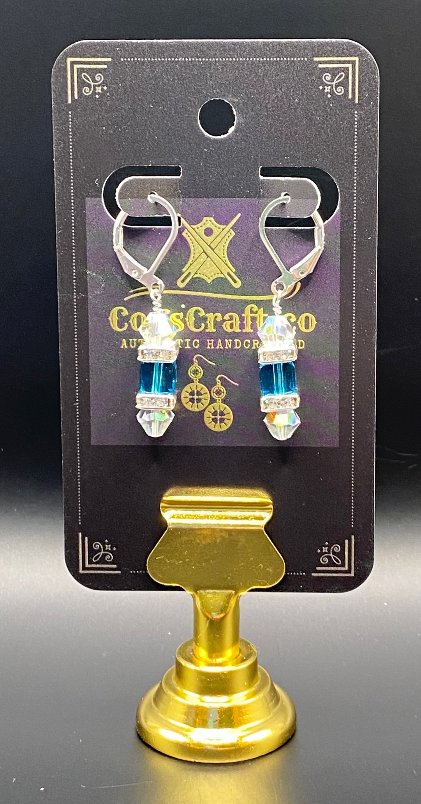 Czech Crystal .925 Sterling Silver Earrings