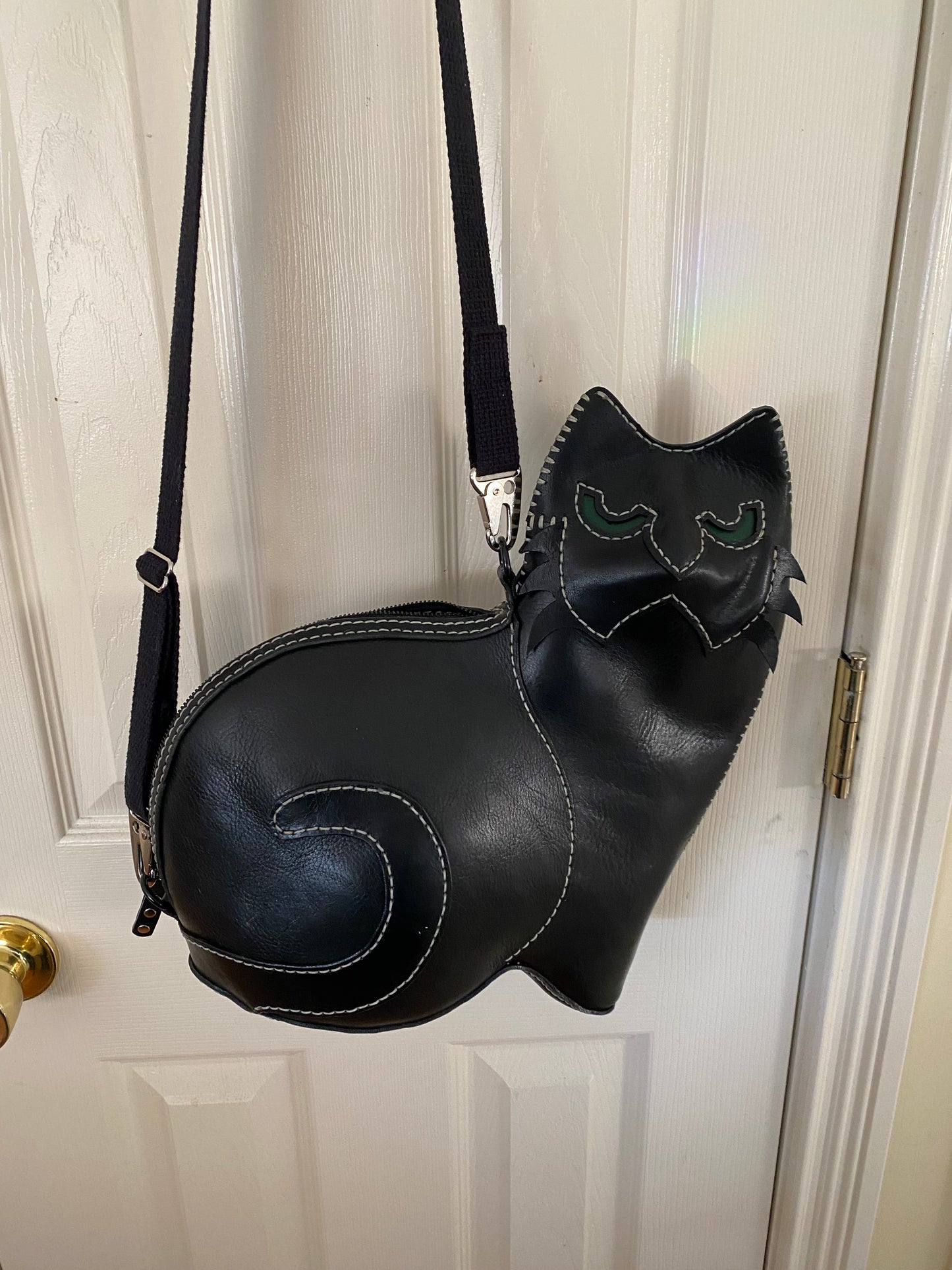 Mitzi Cat Medium Leather Crossbody Bag - Custom Order