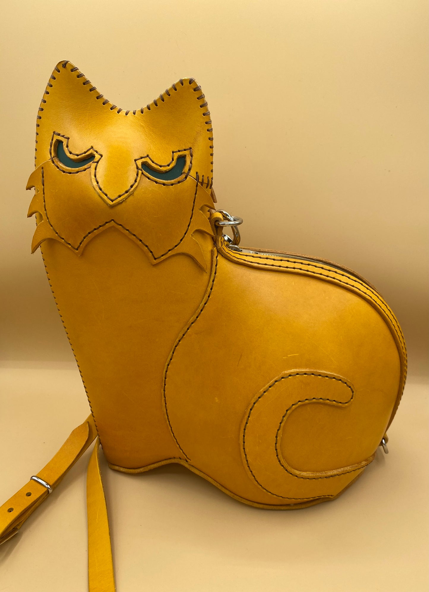 Mitzi Cat Medium Leather Crossbody Bag - Custom Order