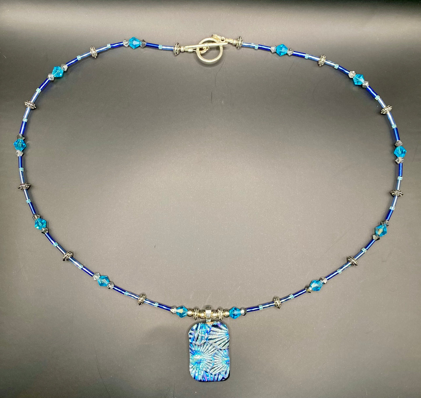 Dichroic Glass Pendant Necklace